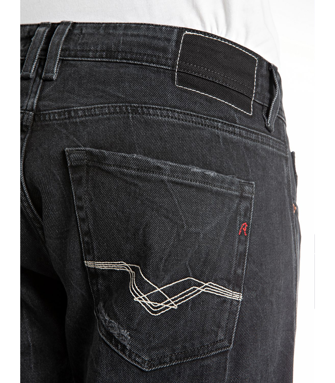 コンフォートROCCO ブラックオーバーダイ リペア ストレッチデニム 詳細画像 ブラック 8